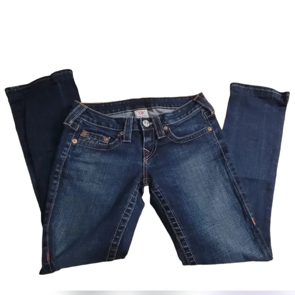 True Religion Dark Wash Straight Jeans - Picture 2 of 4